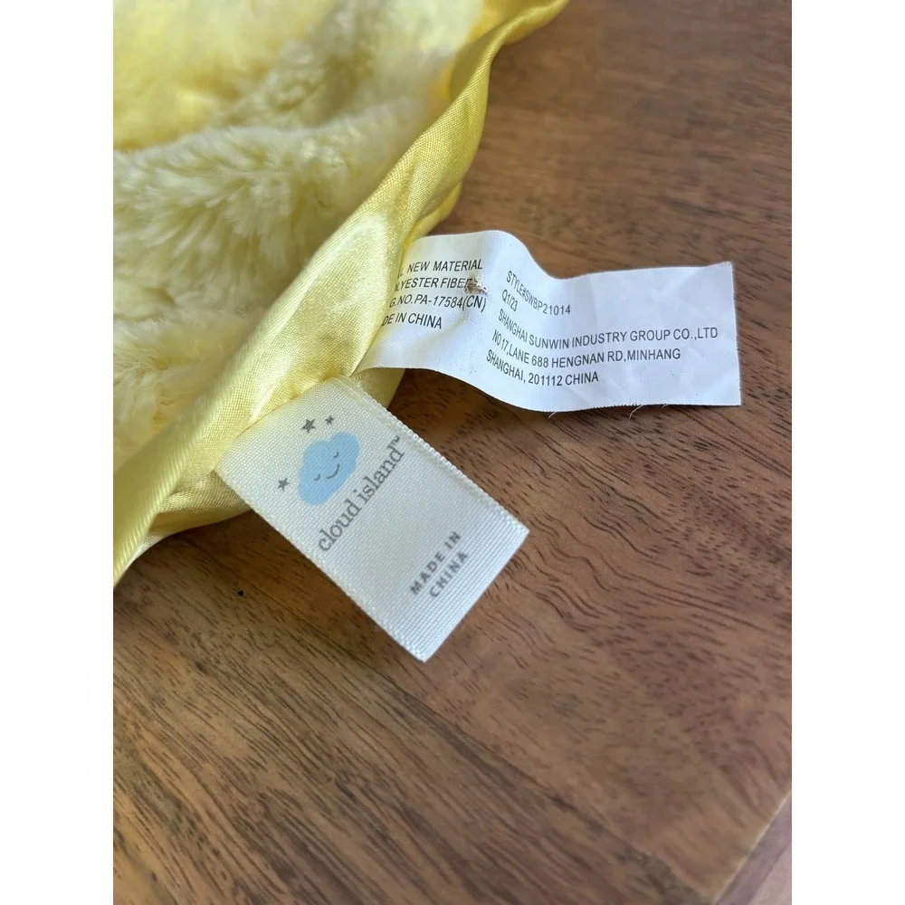 Cloud Island Yellow Chick Baby Security Blanket Plush Lovey Satin Trim SWBP21014